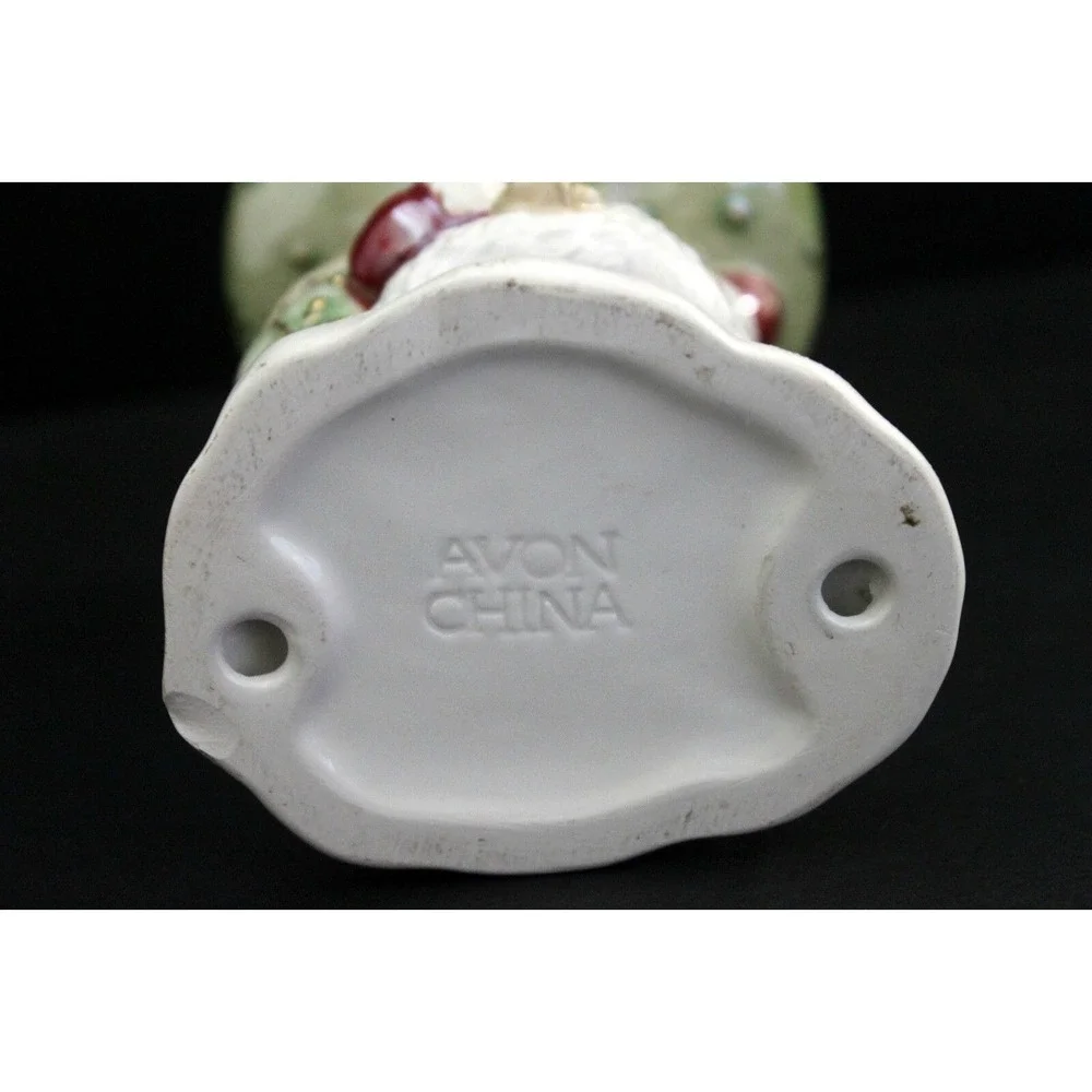 Vtg Avon Santa Claus Christmas‎ Holiday Pillar Candle Holder Cookie Plate Core